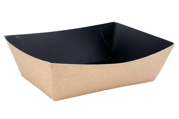 Black lined food boxes