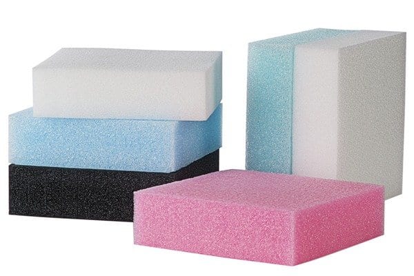 Coloured foam packaging