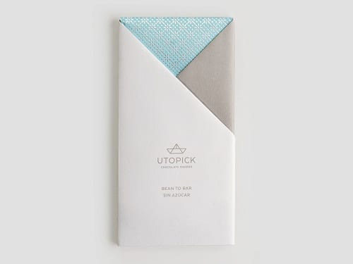 Utopick minimalist chocolate packaging.