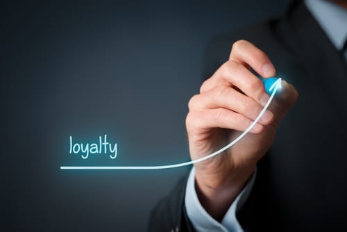 the word loyalty written and an arrow going up, a blog post about how to develop customer loyalty