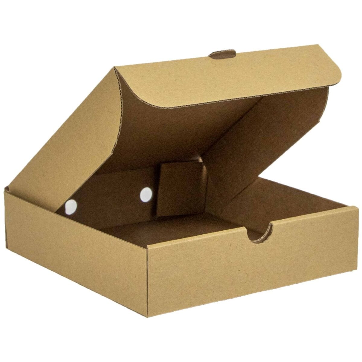 12" Plain Brown Pizza Boxes - 25 Pack, Strong Single-Wall Cardboard, Ideal For Takeaway, Restaurants & Food Delivery