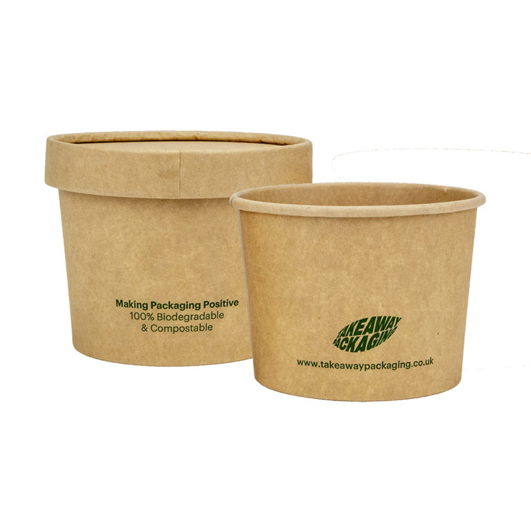 12oz Branded Kraft Eco Soup Bowl Compostable Food Packaging TP4314 copy