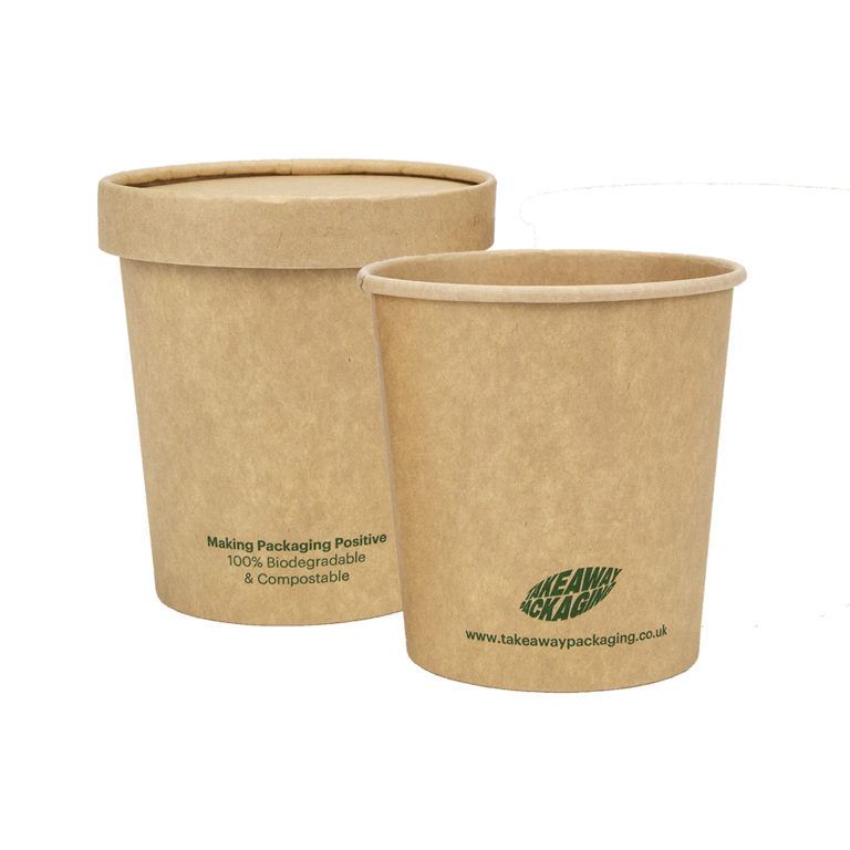 16oz Branded Kraft Eco Soup Bowl Compostable Food Packaging TP4315 copy