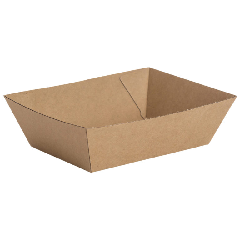 131x91x50mm Small Tray Kraft Compostable Food Packaging EW1025 copy