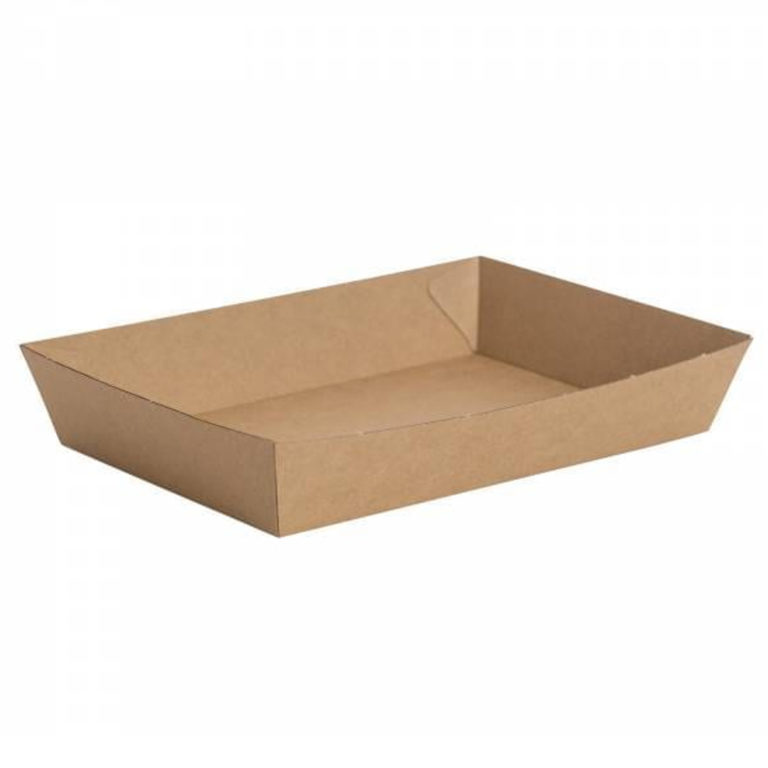 230x150x45mm Large Tray Kraft Compostable Food Packaging EW1058 copy