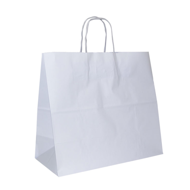 360x170x320mm Twisted Handle Paper Bag Compostable Bags White TWH3-W copy