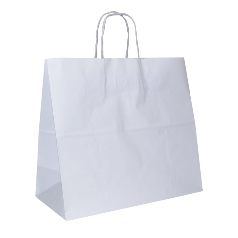 White twistlock paper bag